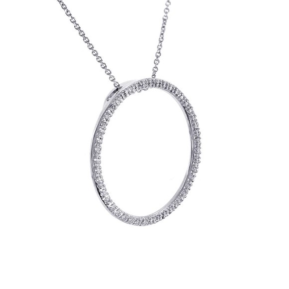 0.45 Carat Diamond Sparkling Eternity Pendant - Picture 7 of 10